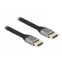 DELOCK Ultra High Speed HDMI-kaapeli - A-uros / A-uros - 48 Gbps 8K 60 Hz - 3 m - harmaa