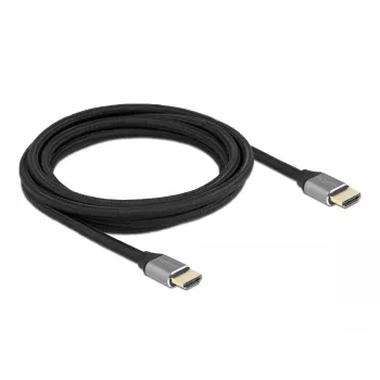 DELOCK Ultra High Speed HDMI-kaapeli - A-uros / A-uros - 48 Gbps 8K 60 Hz - 3 m - harmaa
