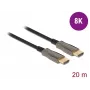 DELOCK aktiivinen optinen HDMI-kaapeli – uros – uros – 8K 60 Hz – 20 m – musta