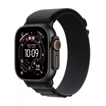 APPLE Watch Ultra 3 (2025) LTE 49 mm titaanikotelo ja Alpine Loop Small - musta