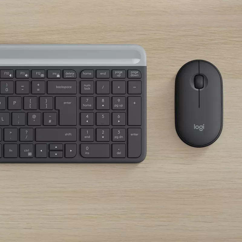 LOGITECH ohut langaton näppäimistö- ja hiirisarja MK470 - grafiitti - AZERTY belgia