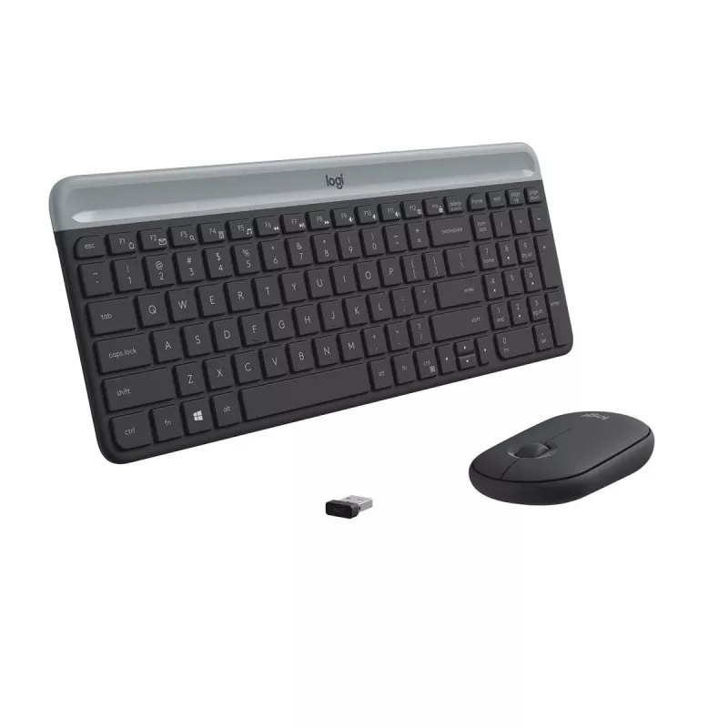 LOGITECH ohut langaton näppäimistö- ja hiirisarja MK470 - grafiitti - AZERTY belgia