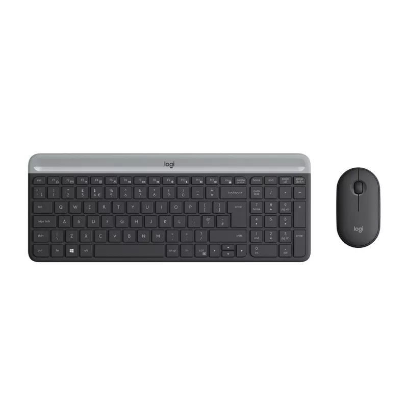 LOGITECH ohut langaton näppäimistö- ja hiirisarja MK470 - grafiitti - AZERTY belgia