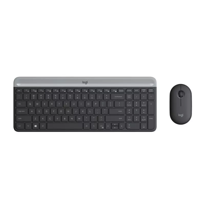 LOGITECH ohut langaton näppäimistö- ja hiirisarja MK470 - grafiitti - AZERTY belgia