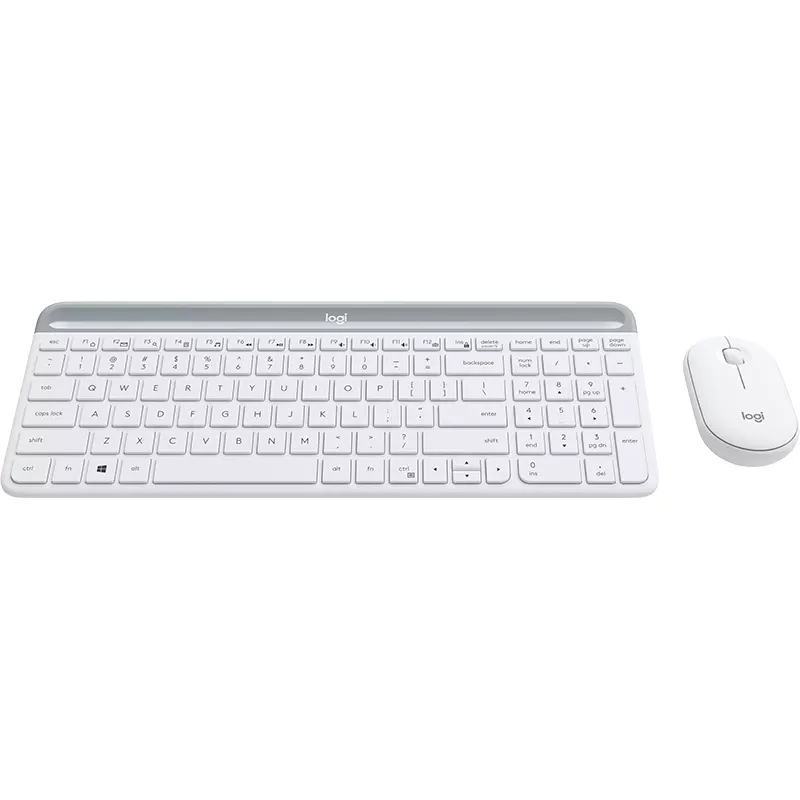 LOGITECH ohut langaton näppäimistö ja hiiri -yhdistelmä Mk470 - luonnonvalkoinen - Qwertz Ge