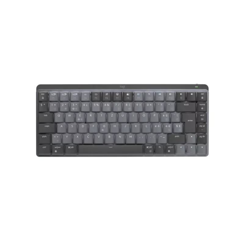 LOGITECH Mx Mechanical Mini minimalistinen langaton valaistu näppäimistö - grafiitti Tactile Quiet Qwertz Suisse