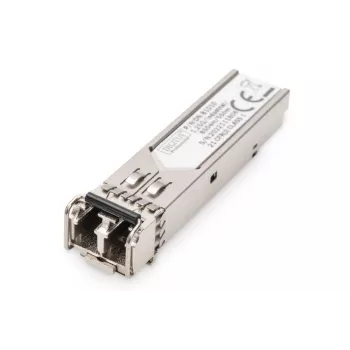 DIGITUS 1,25 Gbps SFP-moduuli, jopa 550 m monimuoto, LC-duplex-liitin, teollisuusversio 1000Base-SX, 850 nm