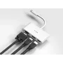 D-Link 3-in-1 USB-C - HDMI/VGA/DisplayPort -sovitin, johdollinen, USB 3.2 Gen 1 (3.1 Gen 1) Type-C, valkoinen, CE, FCC, IC, RCM, DC, 0.04 A