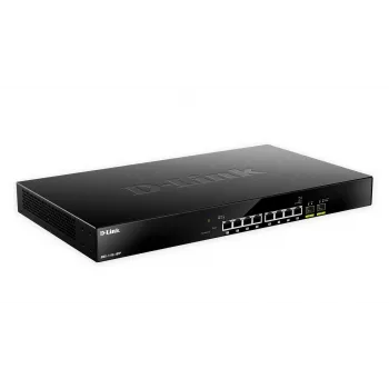 D-Link 10-porttinen Multi-Gigabit PoE+ Smart Managed -kytkin, hallittava, L2, 2.5G Ethernet (100/1000/2500), Power over Ethernet (PoE), rack-asennus, 1U