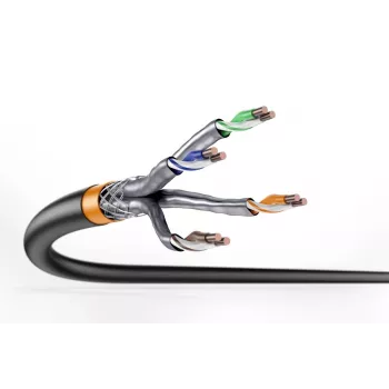 DIGITUS ulkoasennuskaapeli - Cat 7 - S/FTP - AWG 23/1 - 1000 m - musta