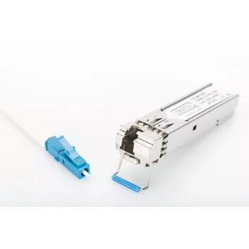 DIGITUS 1,25 Gbit/s BiDi WDM SFP -moduuli, jopa 20 km DDM-tuella, singlemode, LC simplex -liitin 1000Base-LX, Tx1310nm/Rx1550nm