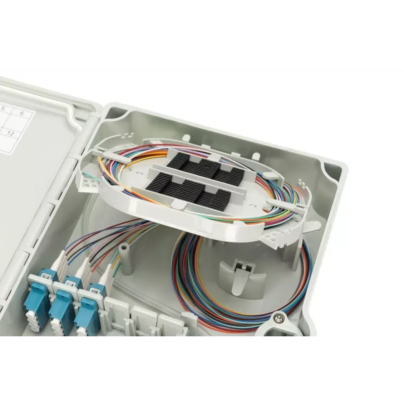 Digitus FTTH/FTTB jakokaappi esikoottu OS2 12 kuitua LC/PC