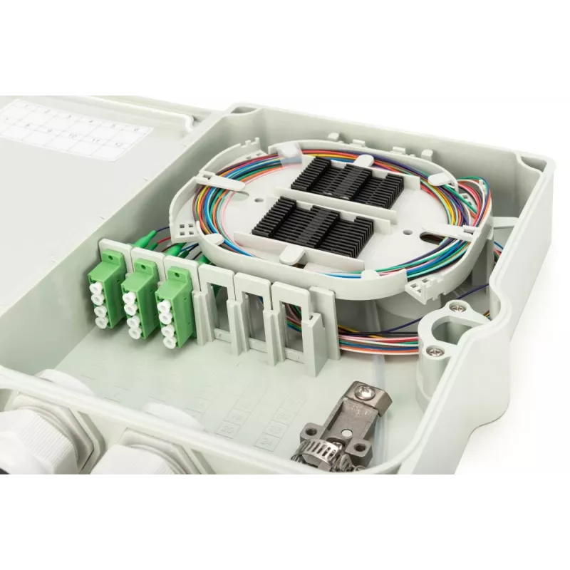 DIGITUS FTTH-jakokaappi - singlemode LC-APC esikootut liitokset pigtailit