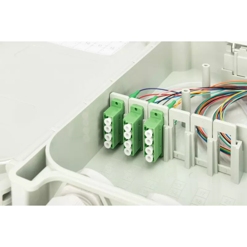 DIGITUS FTTH-jakokaappi - singlemode LC-APC esikootut liitokset pigtailit