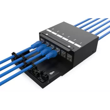 DIGITUS Consolidation Point Box – 6 porttia Keystone-moduulit älykkäällä kaapelinhallinnalla