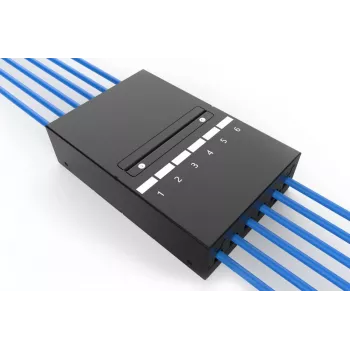 DIGITUS Consolidation Point Box – 6 porttia Keystone-moduulit älykkäällä kaapelinhallinnalla