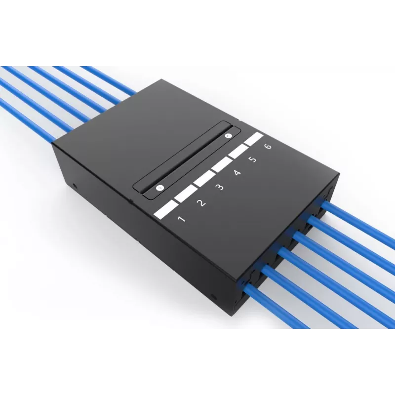 DIGITUS Consolidation Point Box – 6 porttia Keystone-moduulit älykkäällä kaapelinhallinnalla