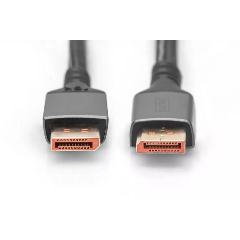 DIGITUS PREMIUM DisplayPort 2.1 -liitäntäkaapeli - M/M 1m 16K UHD 80G alumiinikotelo