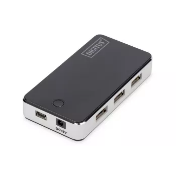 DIGITUS USB 2.0 7-porttinen keskitin musta (da-70222)