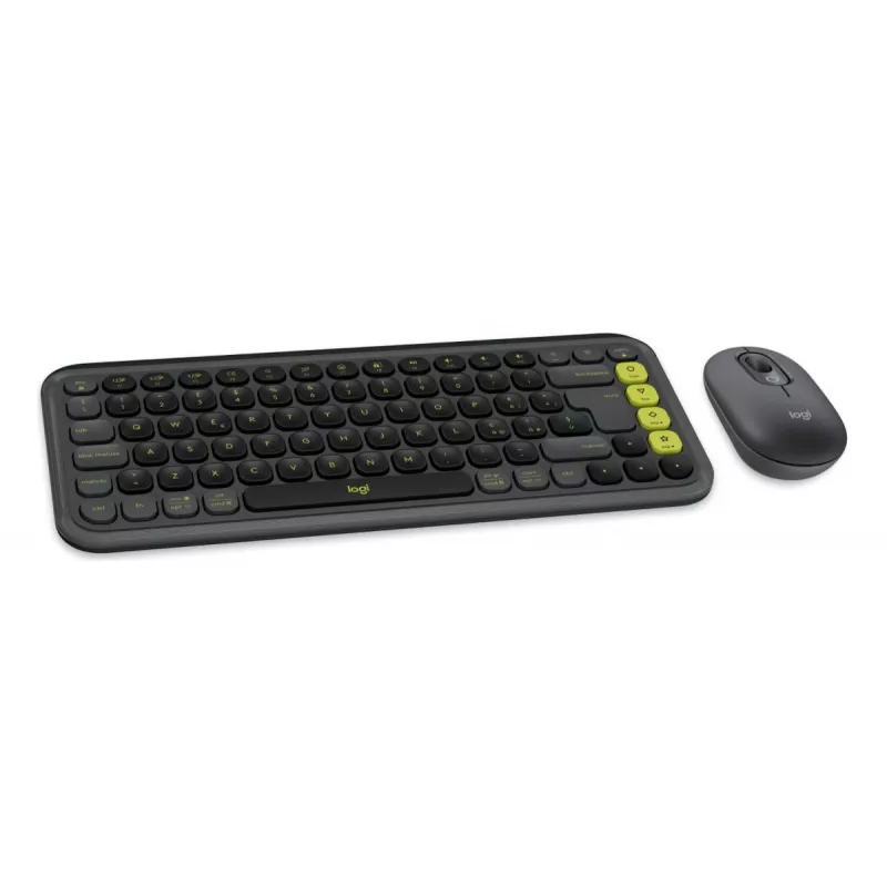 LOGITECH Wireless Combo - Pop Icon - Graphite & vihreä Qwerty italialainen