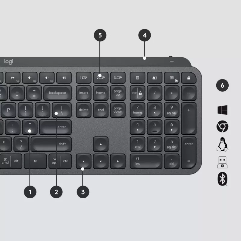 LOGITECH MX Keys For Business - Graphite - sveitsiläinen Qwertz