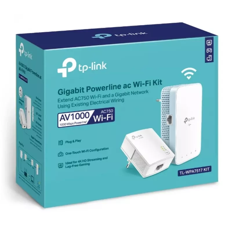 TP-Link TL-WPA7519 KIT 1000 Mbit/s Ethernet LAN Wi-Fi valkoinen 2 kpl
