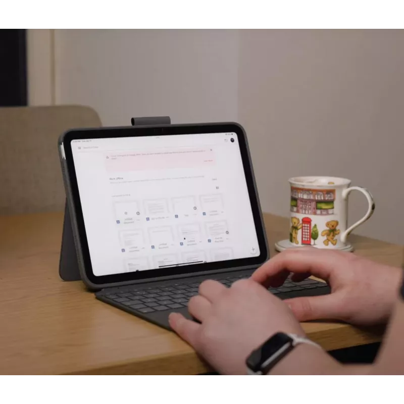 LOGITECH Combo Touch iPad (10. sukupolvi) - Oxford Grau - Swiss Qwertz