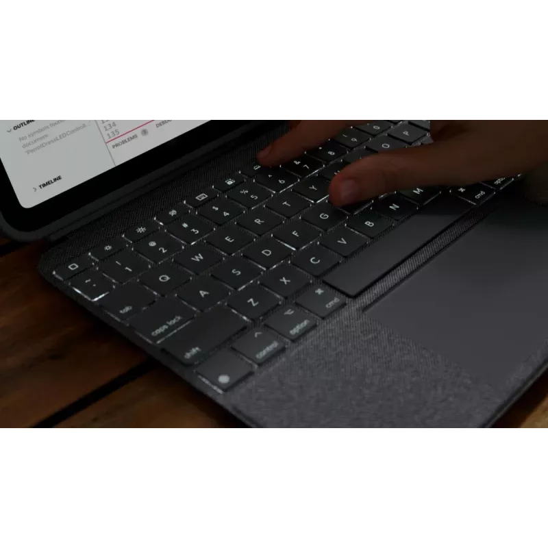 LOGITECH Combo Touch iPad (10. sukupolvi) - Oxford Grau - Swiss Qwertz