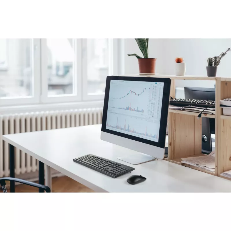 Kensington K75562DE, langaton, RF Wireless, kalvo, QWERTZ, musta, hiiri mukana