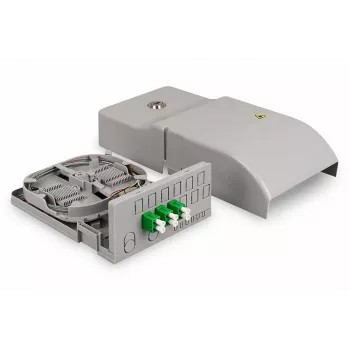 DIGITUS FTTH kotijakoyksikkö. 3x LC/APC Duplex OS2. IP54. Spleißfertig