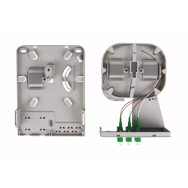 DIGITUS FTTH kotijakoyksikkö. 3x LC/APC Duplex OS2. IP54. Spleißfertig