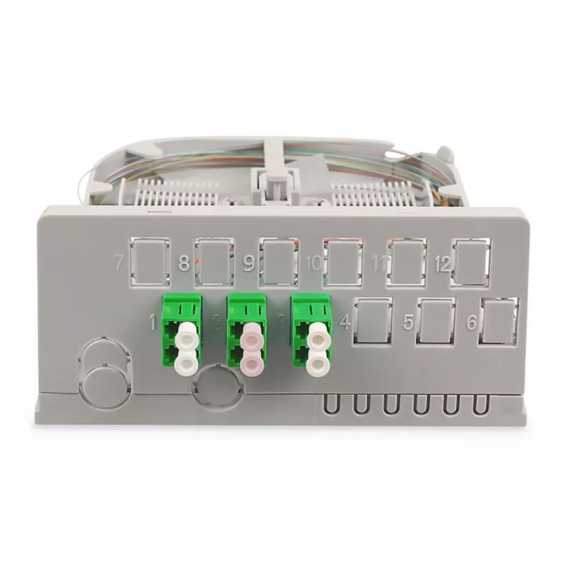 DIGITUS FTTH kotijakoyksikkö. 3x LC/APC Duplex OS2. IP54. Spleißfertig