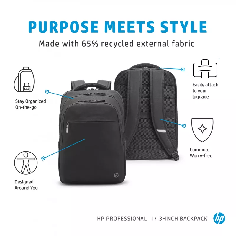 HP Professional 17.3 tuuman reppu, reppu, 740 g