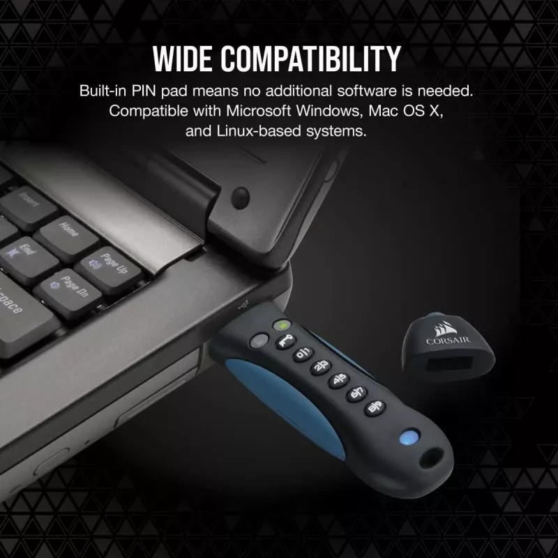 CORSAIR Flash Padlock 3 Secure - 256 GB - USB-muistitikku - USB 3.0
