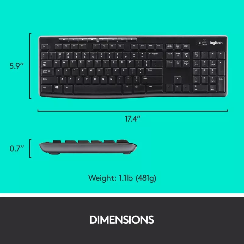 LOGITECH Langaton työpöytäsarja Mk270 - QWERTZ Swiss-Lux