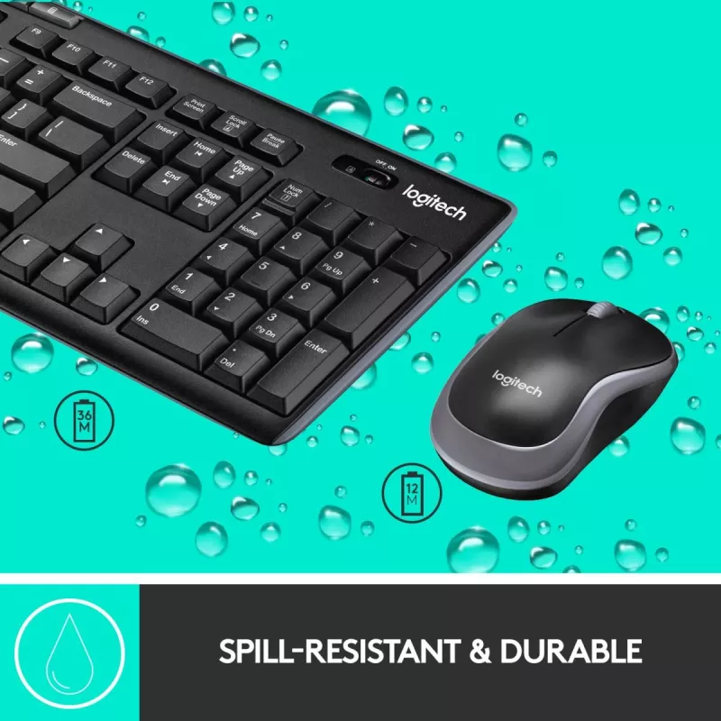 LOGITECH Langaton työpöytäsarja Mk270 - QWERTZ Swiss-Lux