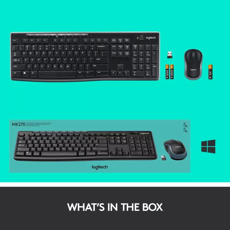 LOGITECH Langaton työpöytäsarja Mk270 - QWERTZ Swiss-Lux