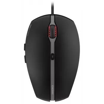 CHERRY GENTIX 4K kaapelihiiri, musta, USB, molempikätinen, optinen, USB, 3600 DPI, musta