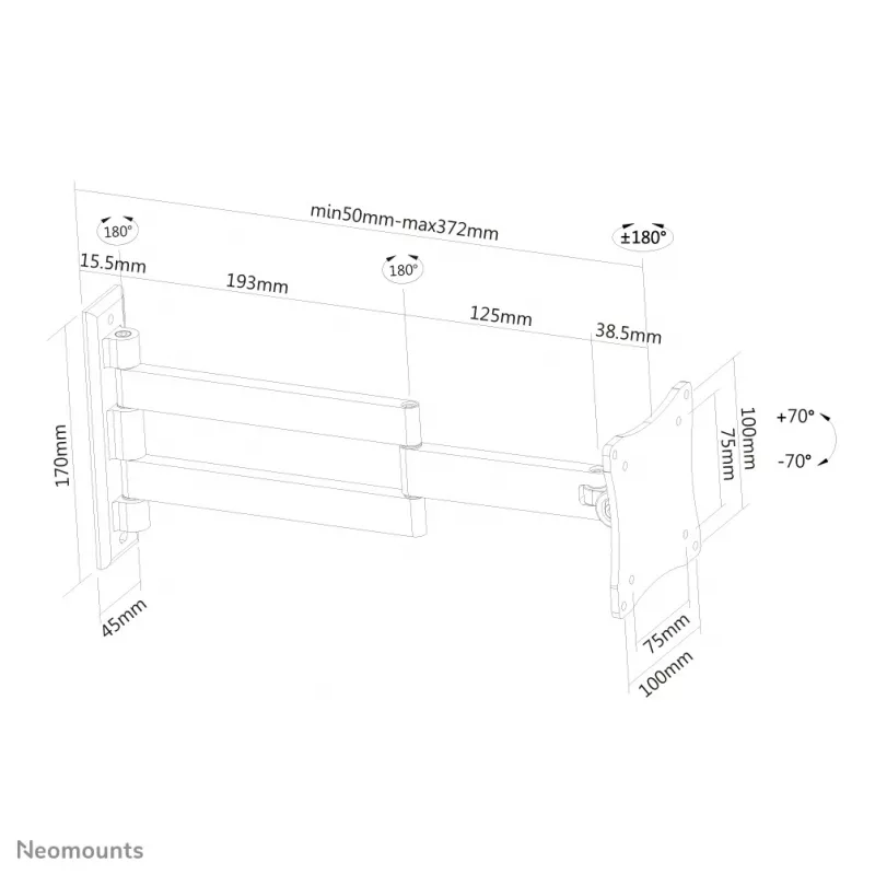 Neomounts FPMA-W830BLACK monitori/TV-seinäteline 10-27