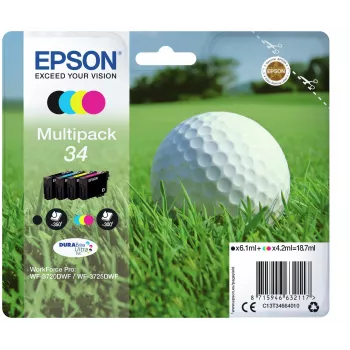 Epson Golfball monipakkaus 4 väriä 34 DURABrite Ultra muste