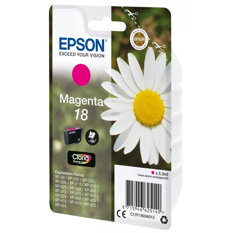 Epson Daisy yksittäispakkaus magenta 18 Claria Home muste