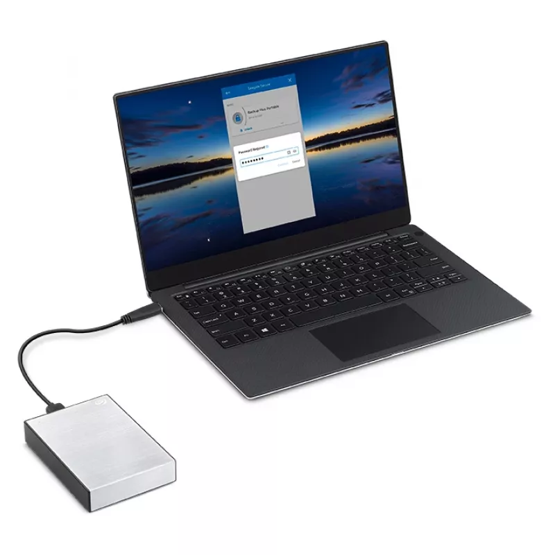 Seagate One Touch kannettava ulkoinen kiintolevy (HDD), 5 TB, USB 3.0, hopea
