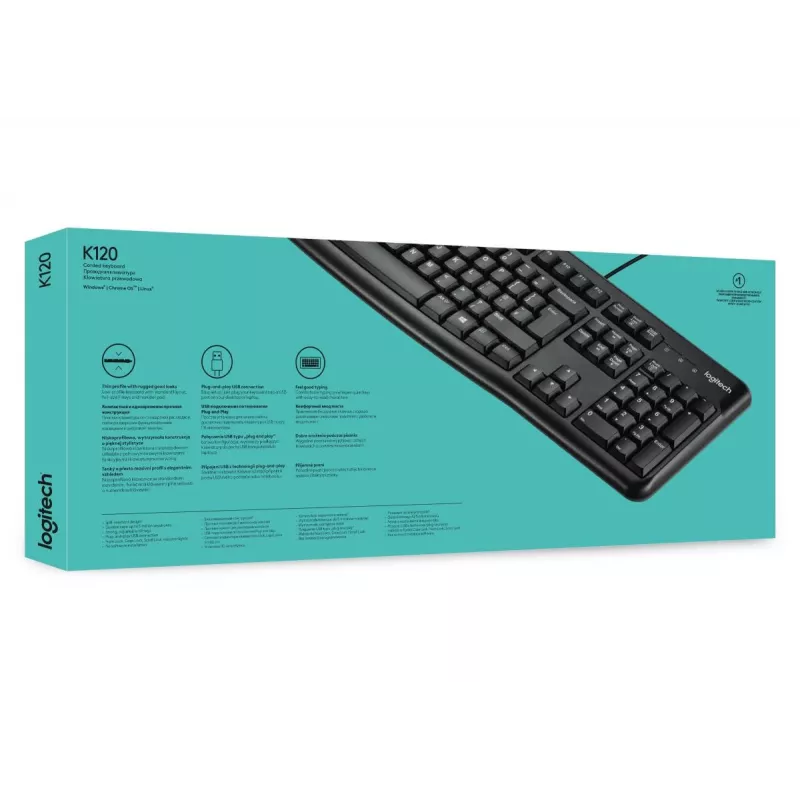LOGITECH näppäimistö K120 - yrityksille Azerty belgia