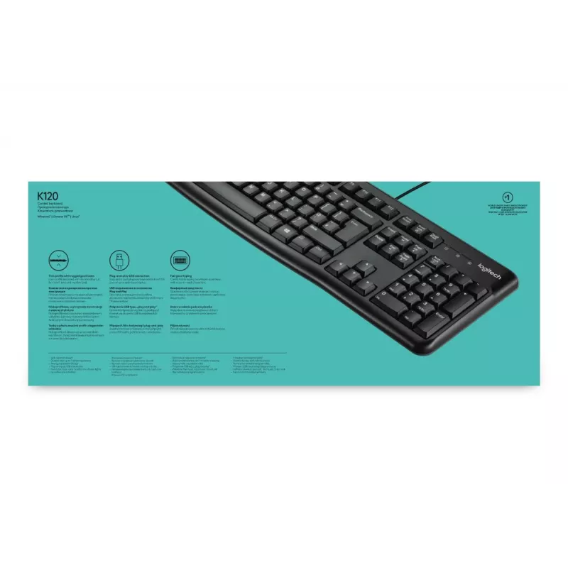 LOGITECH näppäimistö K120 - yrityksille Azerty belgia
