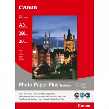 Canon SG-201 Semi-Gloss Photo Paper Plus A3 – 20 arkkia, 260 g/m², A3 (297 x 420 mm)