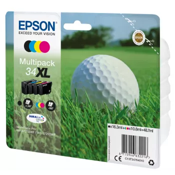 Epson Golfball monipakkaus 4-väri 34XL DURABrite Ultra muste
