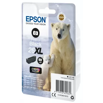 Epson Eisbär yksittäispakkaus fotomusta 26XL Claria Premium muste