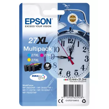 Epson Alarm clock monipakkaus 3-väri 27XL DURABrite Ultra muste