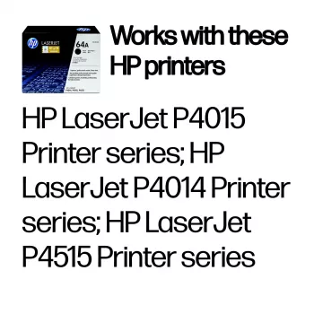 HP 64A musta alkuperäinen LaserJet-värikasetti, 10 000 sivua, musta, 1 kpl