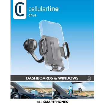 Cellularline Hug Flexi - yleinen auton älypuhelinteline imukupilla